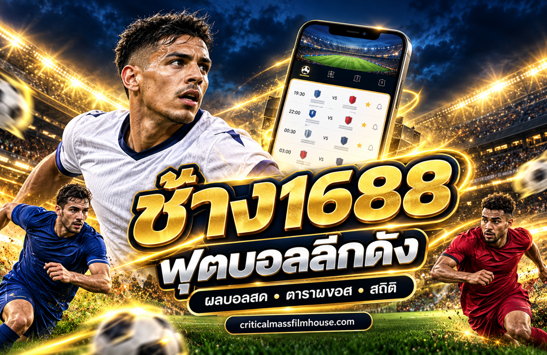 แบนเนอร์ฟุตบอลโทนน้ำเงินทอง ช้าง1688 สำหรับ criticalmassfilmhouse.com